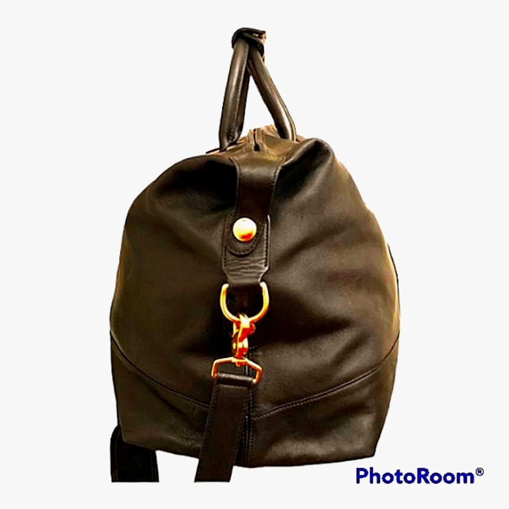 COACH X LEXUS Limit Edition Black Leather Travel Weekender Duffel Authentic EUC - Picture 10 of 16